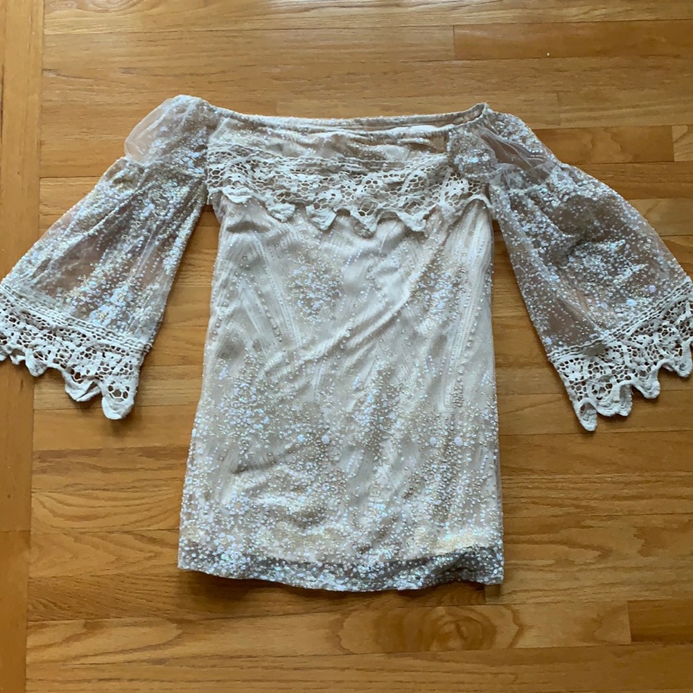 Southern Fried Chics Bohemian Off Shoulder Dress